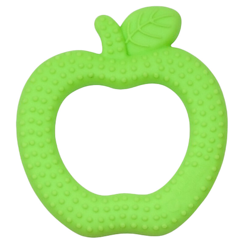 

Green Sprouts Apple Silicone Fruit Teether for Kids, Green