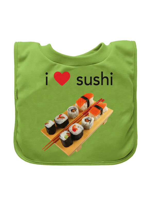 

Green Sprouts Pull-Over Food Bib Sushi, 9-18 Months, Green