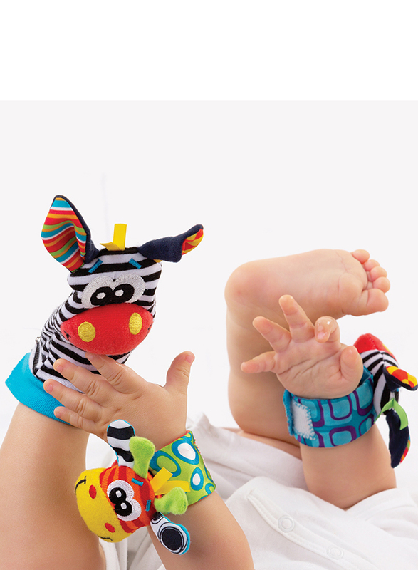 Playgro Jungle Wrist Rattle & Foot Finder Bracelets & Socks for Babies, Multicolour