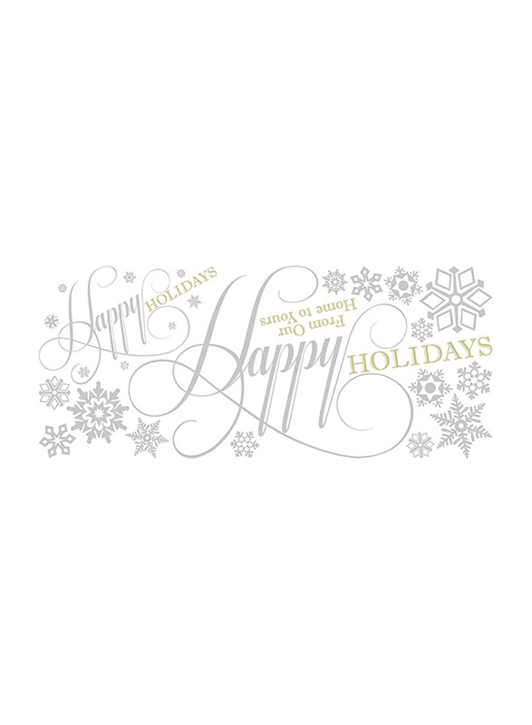 

Roommates Happy Holidays Quote Wall Decal, White