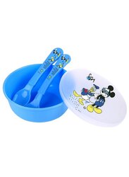 Disney Baby Feeding Bowl, Fork & Spoon Set, Blue