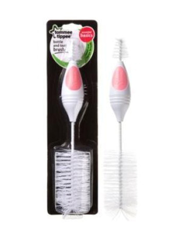 Tommee Tippee Essentials Bottle Brush and Teat Brush, Pink