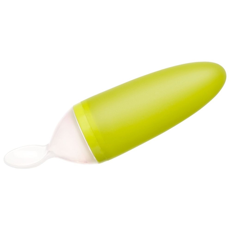 Boon Squirt Silicone Baby Food Dispensing Spoon, 90ml, Green