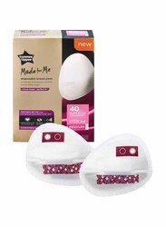 Tommee Tippee Made For Me Disposable Breast Pads 40pc Medium, White