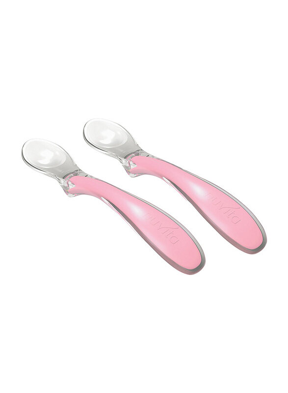 

Nuvita Set of 2 Easy Eating Silicone Feeding Spoons, Pink