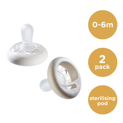 Tommee Tippee Breast Like Soother, 2 Piece, White