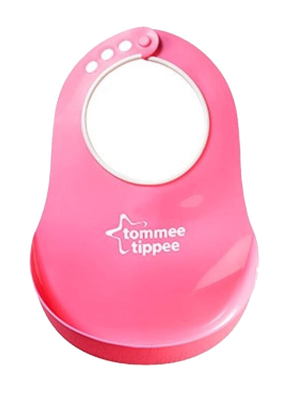 

Tommee Tippee Essentials Comfi Neck Catch Bib, Pink