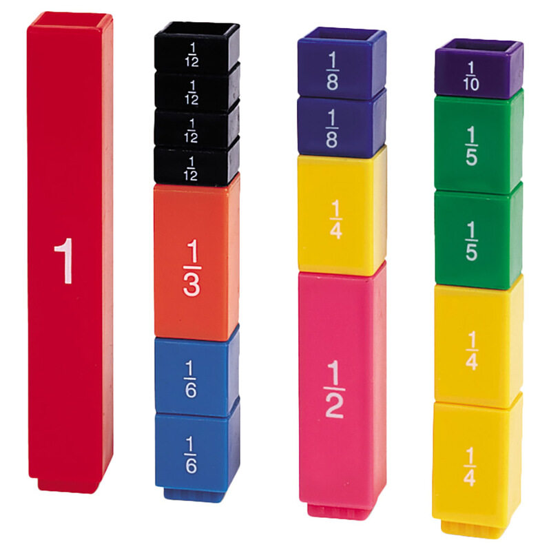 

Learning Resources Fraction Tower Fraction Cubes, 51 Pieces, Ages 6+