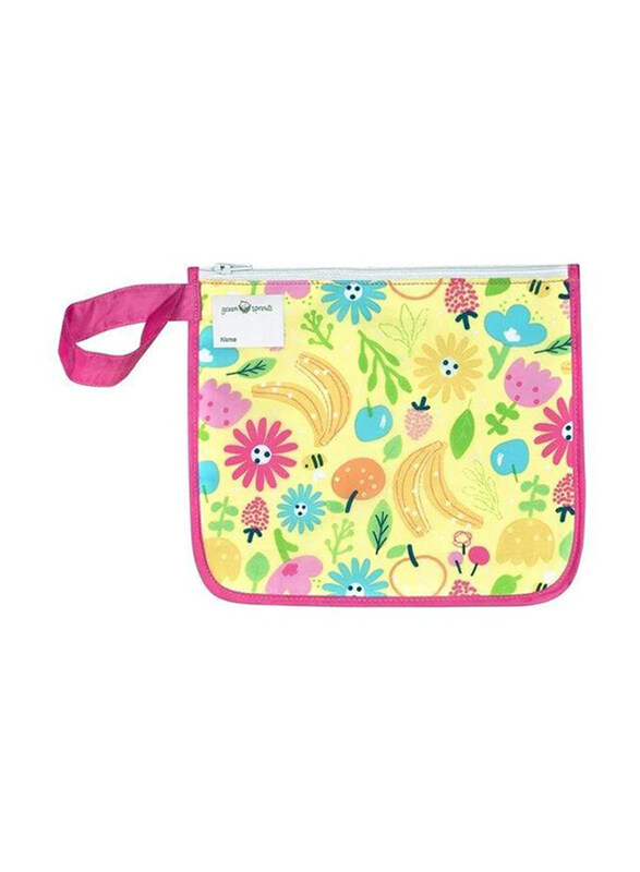

Green Sprouts Reusable Insulated Snack Bag for Baby, Pink Bee