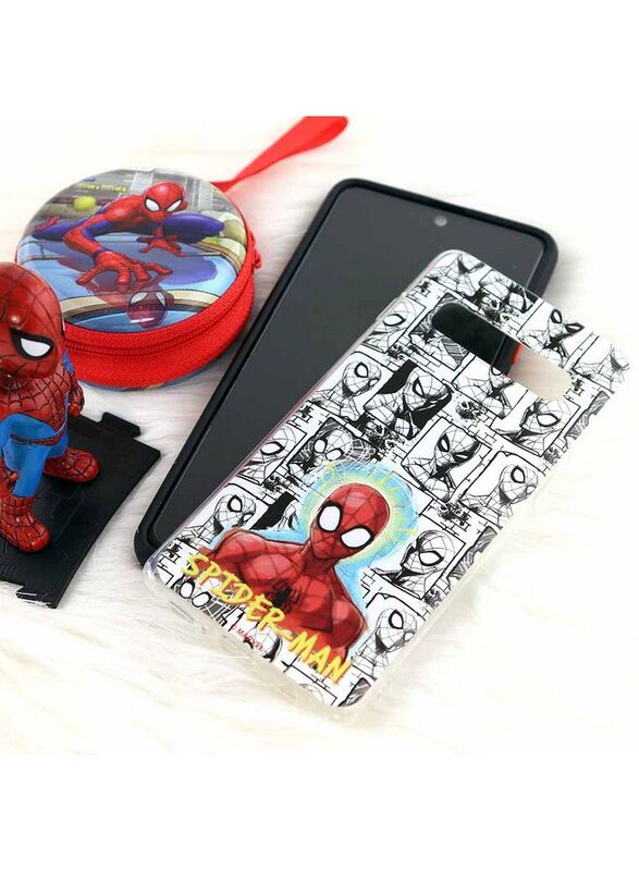 Marvel Spiderman Samsung Galaxy S10 Mobile Phone Case Cover, White/Black