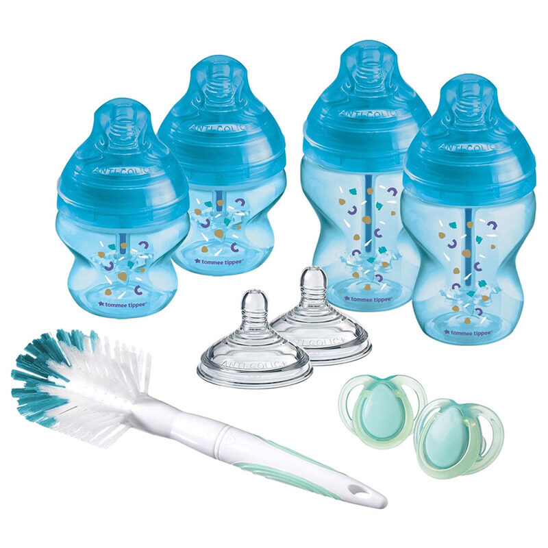 

Tommee Tippee Anti-Colic Newborn Bottle Starter Kit, Blue