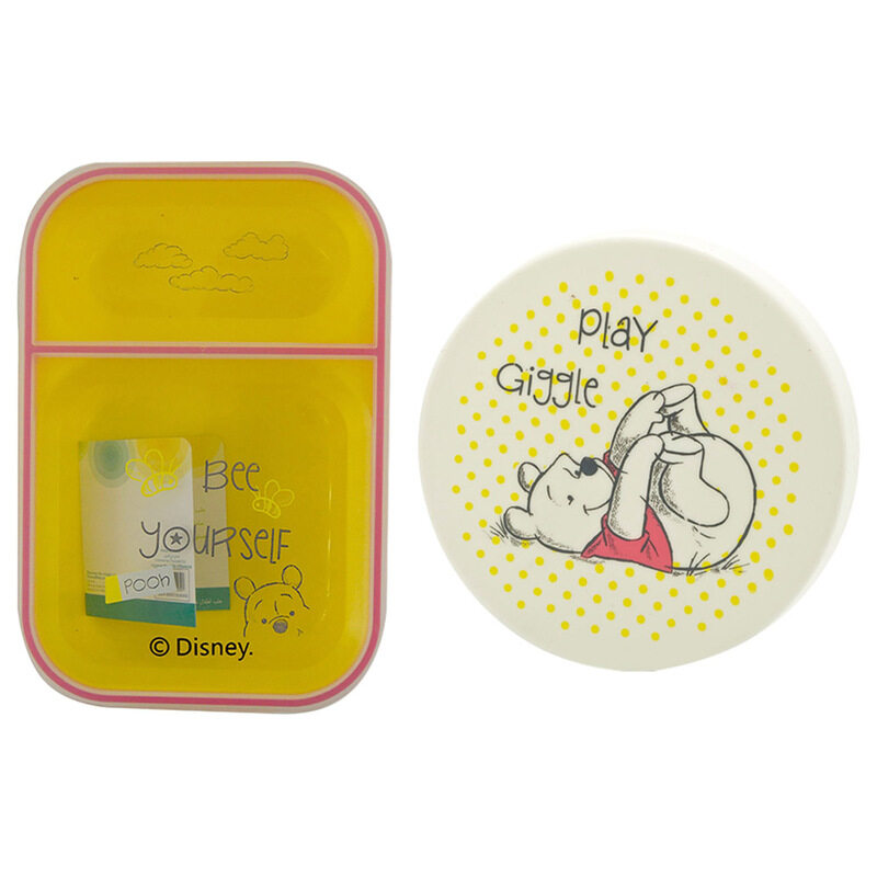 

Disney Winnie The Pooh Bento Buddies and Ice Puck, Yellow/White