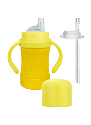 Green Sprouts Baby Sip Feeding Bottle with Straw Cup, 177ml, Yellow