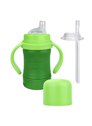 Green Sprouts Baby Sip Feeding Bottle with Straw Cup, 177ml, Green