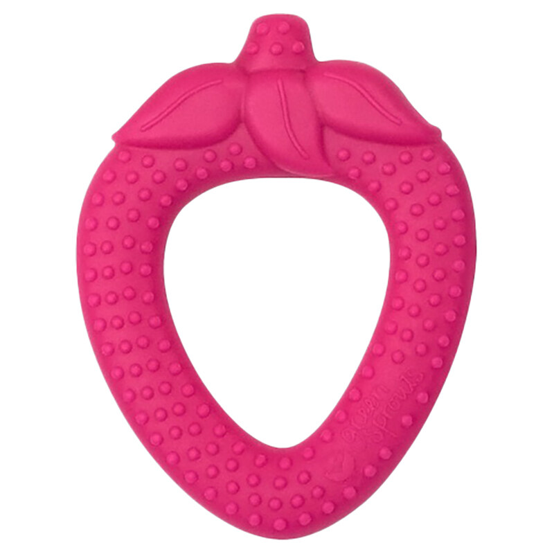 

Green Sprouts Strawberry Silicone Fruit Teether for Kids, Pink
