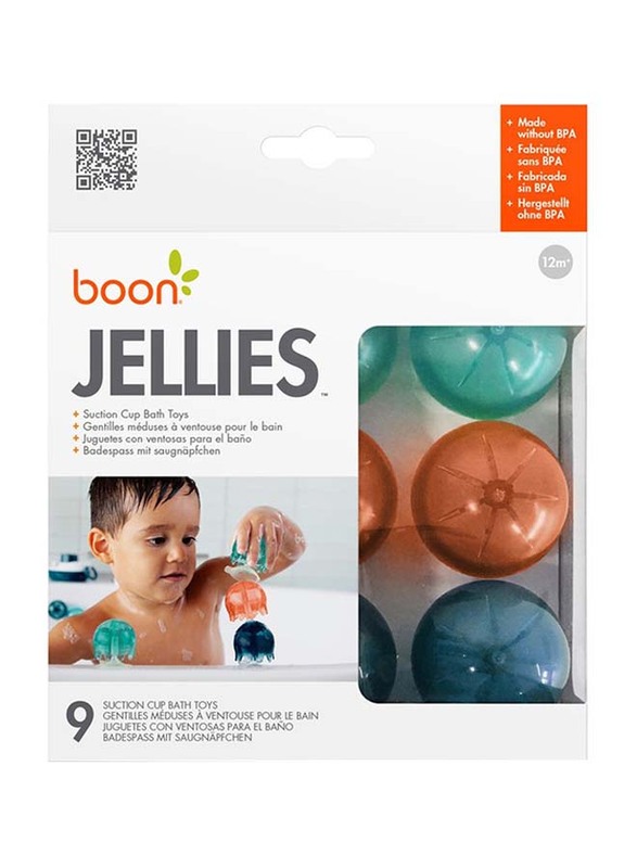 Boon Jellies Suction Cup Bath Toy, Coral/Yellow