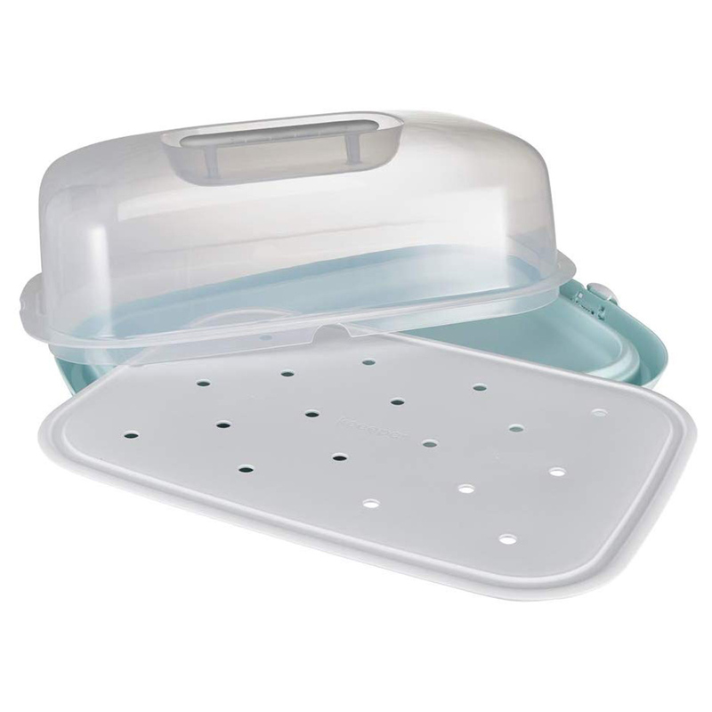 Keeper Paolo Part Buttler with Regular Tray And Muffin Tray, Clear/Blue