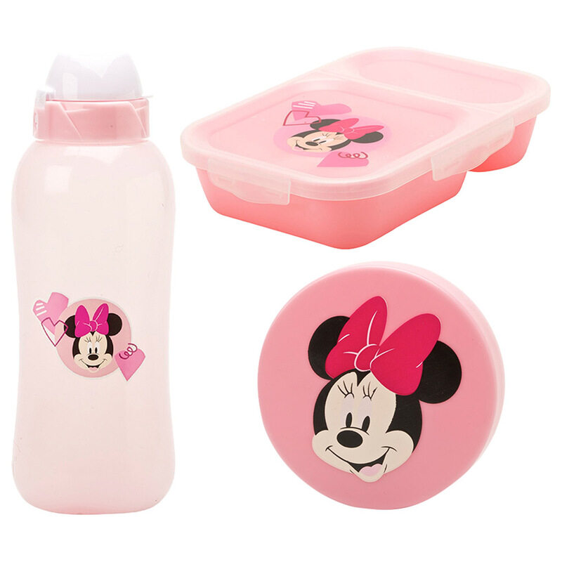 

Disney Minnie Bento Buddies with Ice Puck & Bottle, 3-Pieces, 2+ Years, Pink