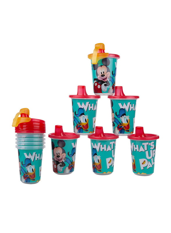 The First Years Mickey Take & Toss Sippy Feeding Cup, 10 Pieces, 295ml, Multicolour