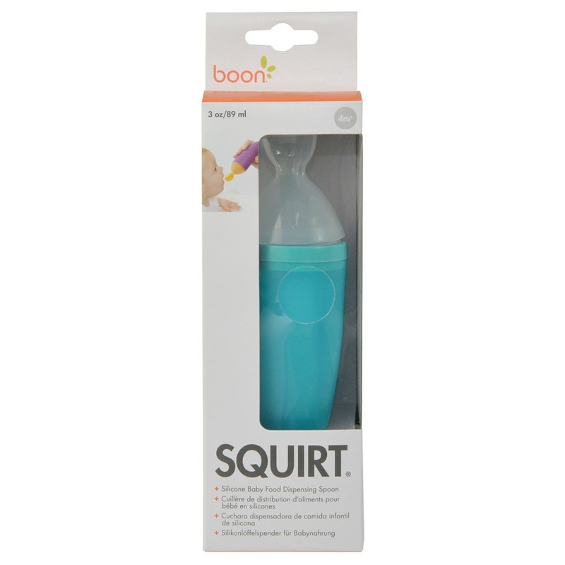 Boon Squirt Silicone Baby Food Dispensing Spoon, 90ml, Blue