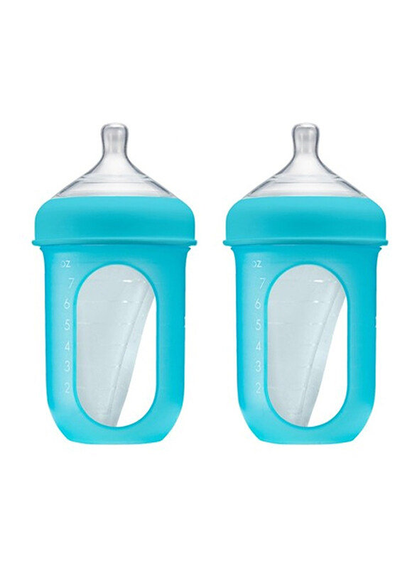 

Boon Nursh Silicone Bottle, 2 x 236ml, Blue
