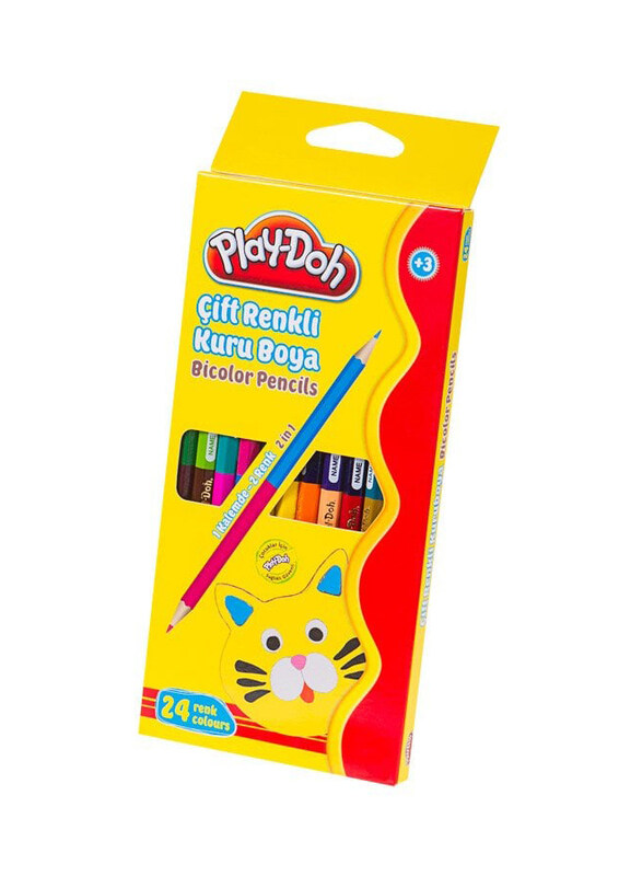 

Play-Doh 24-Piece Bicolor Pencil Set, Multicolour