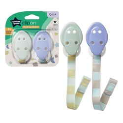 Tommee Tippee Soother Holder, 2 Piece, Assorted Colour