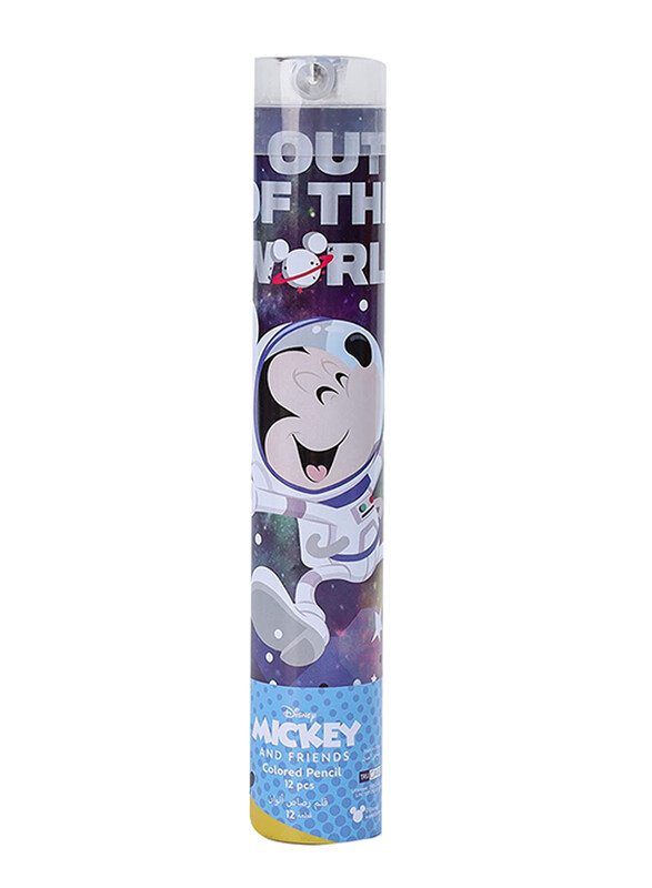 

Disney Mickey Mouse Out Of This World Tin Tube Colouring Pencils, 12-Piece, Multicolour