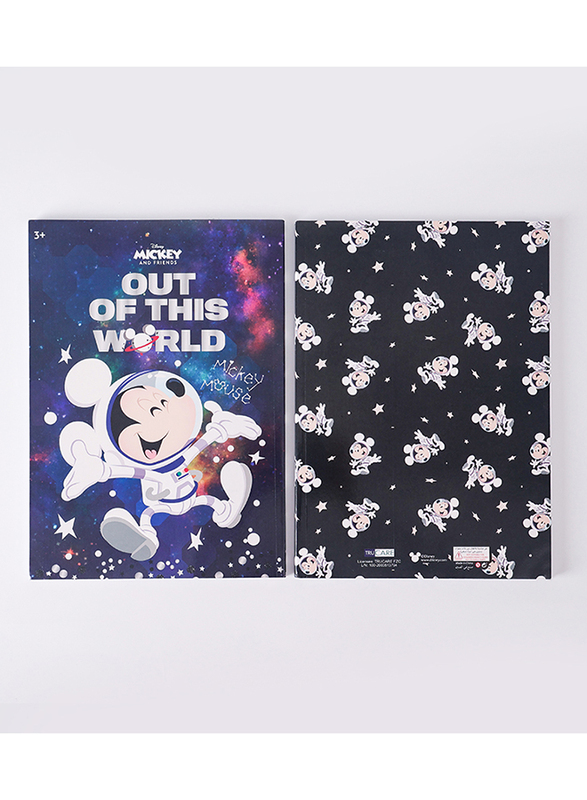Disney Mickey Mouse Out of this World Arabic Notebook, A4 Size, Black