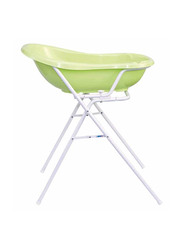 Keeper Baby 84cm Metal Stand White Bath Tub with Plug for Kids