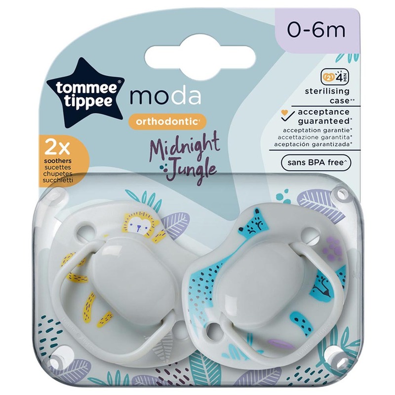 Tommee Tippee Moda Soother, 2 Pieces, Off White