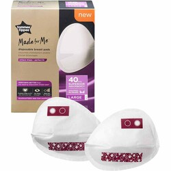 Tommee Tippee Made For Me Disposable Breast Pads, Large, 40 Piece, White