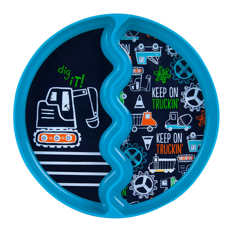 

The First Years Truck Design Groovy Suction Plate, 12+ Months, Blue/Black