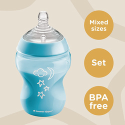 Tommee Tippee Newborn Baby Bottle Starter Kit, Blue