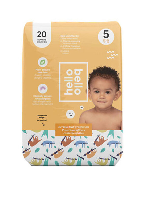 

Hello Bello Sleepy Sloth Jumbo Diapers, Size 5, 12+ kg, 20 Count