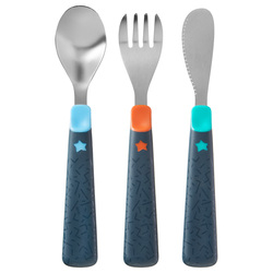 Tommee Tippee Big Kids First Cutlery Set, 3 Pieces, 2+ Years, Multicolour