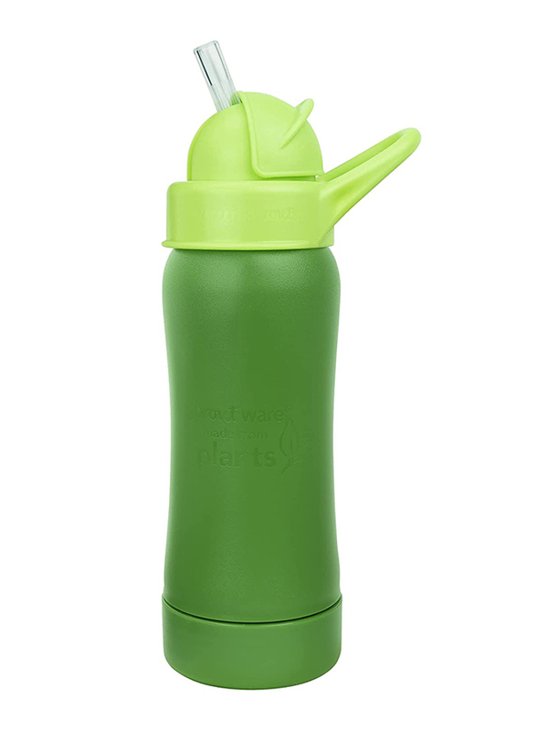 Green Sprouts Sprout Ware Plant Plastic Straw Bottle, 295ml, Green