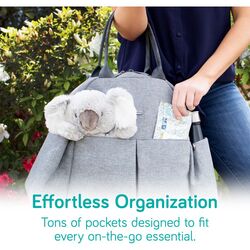 Nanobebe Diaper Storage Backpack & Changing Bag for Baby, Grey