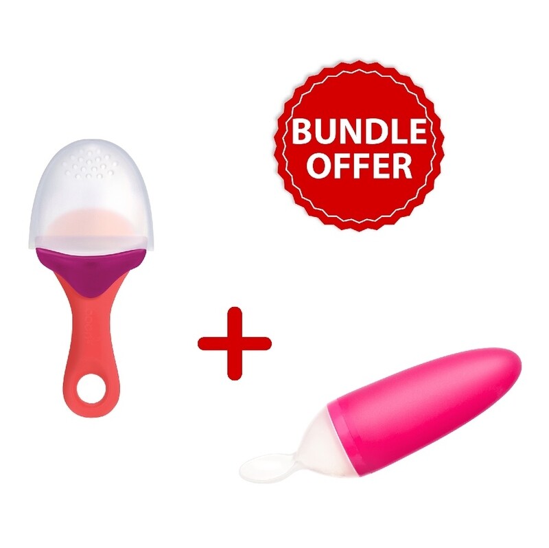 

Boon Pulp Silicone Feeder Set, 2 Pieces, Pink