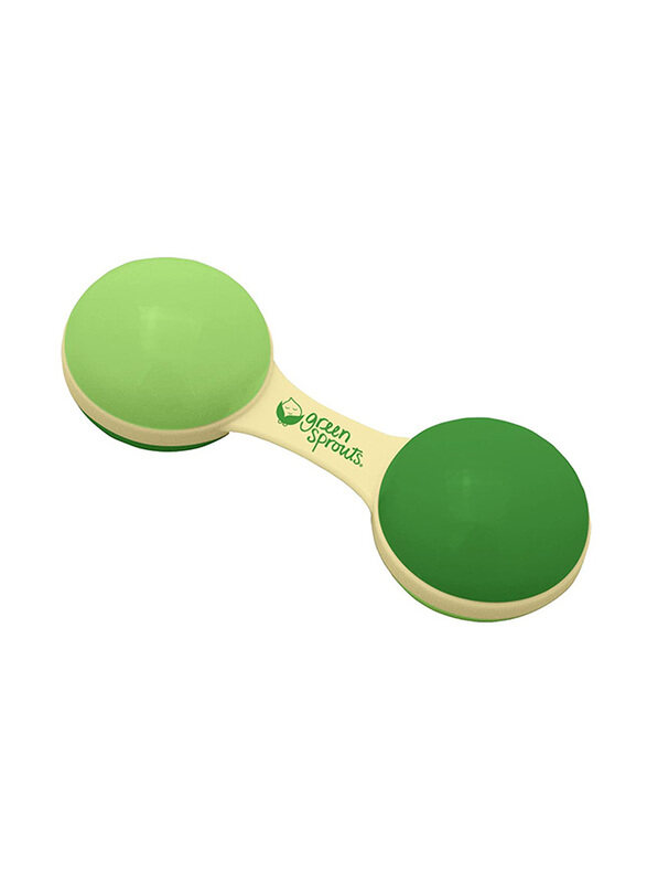 

Green Sprouts Sprout Ware Plant Based Dumbbell Rattle, 3+ Months, Green