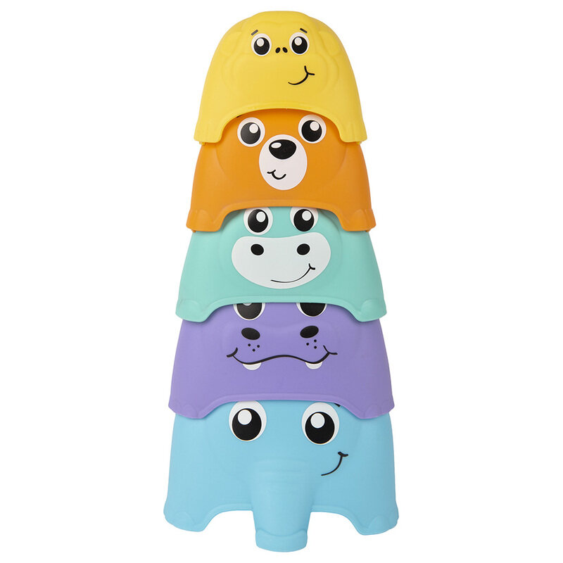 

Playgro Stacks Of Animals Sort And Nest Cups, 5 Piece, Ages 3 Years, Multicolour