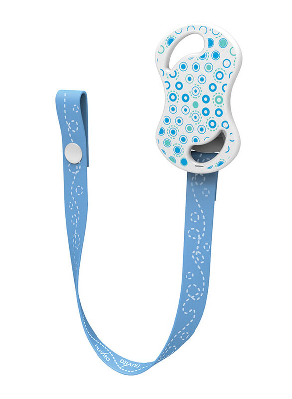 

Nuvita Pacifier Holder With Snap-Fastener, Blue