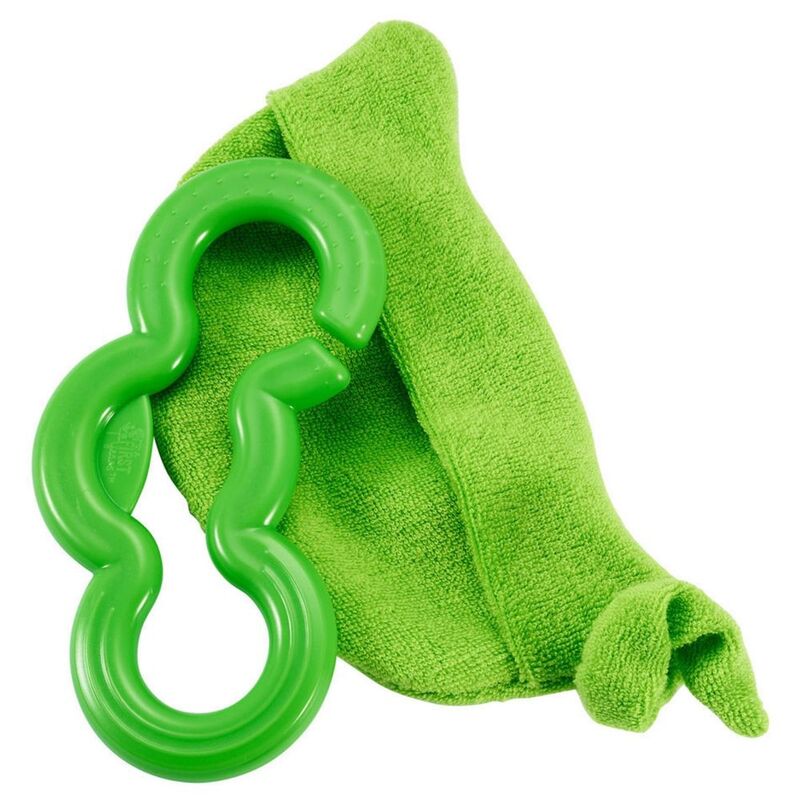 The First Years Chilled Peas 2-in-1 Teether for Kids, Green