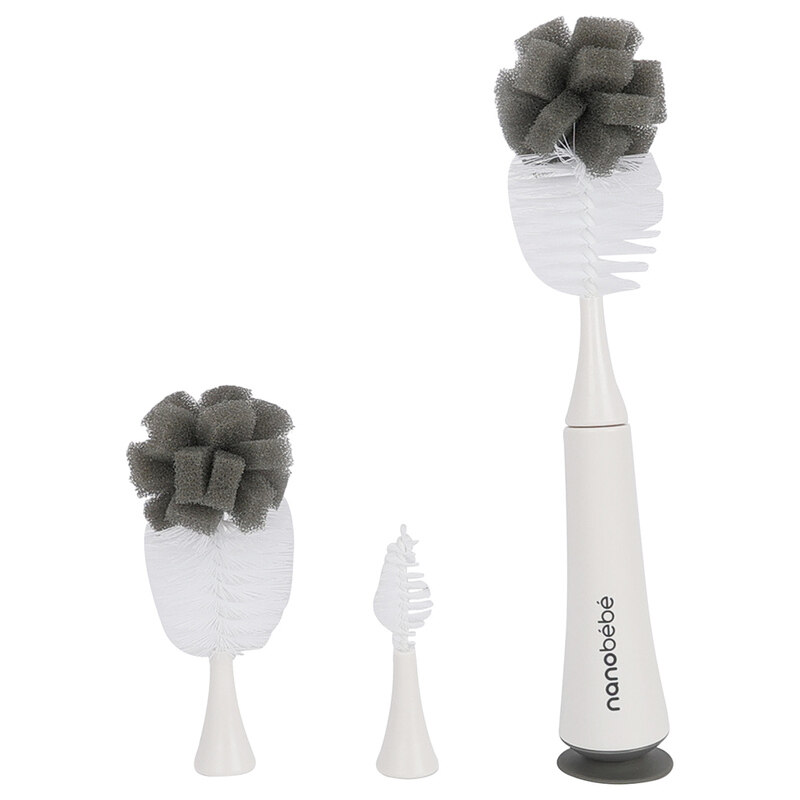 

Nanobebe Flexy Baby Bottle Brush, 2 Pieces, Grey