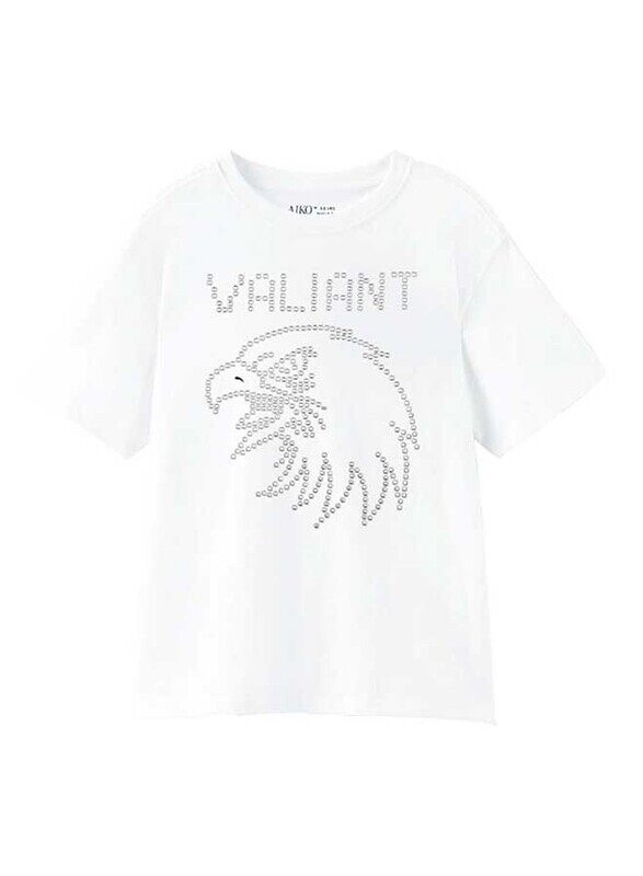 

Aiko Boys Stylish Valiant Printed T-Shirt, 9-10 Years, White
