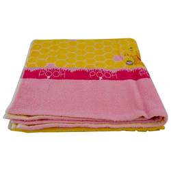 Disney Jacquard Towel For Kids Unisex, Yellow/Pink