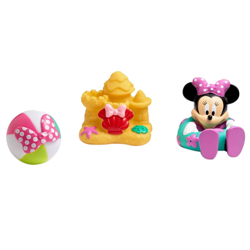 The First Years 3-Piece Set Disney Bath Toys Minnie Squirtie for Kids, Pink