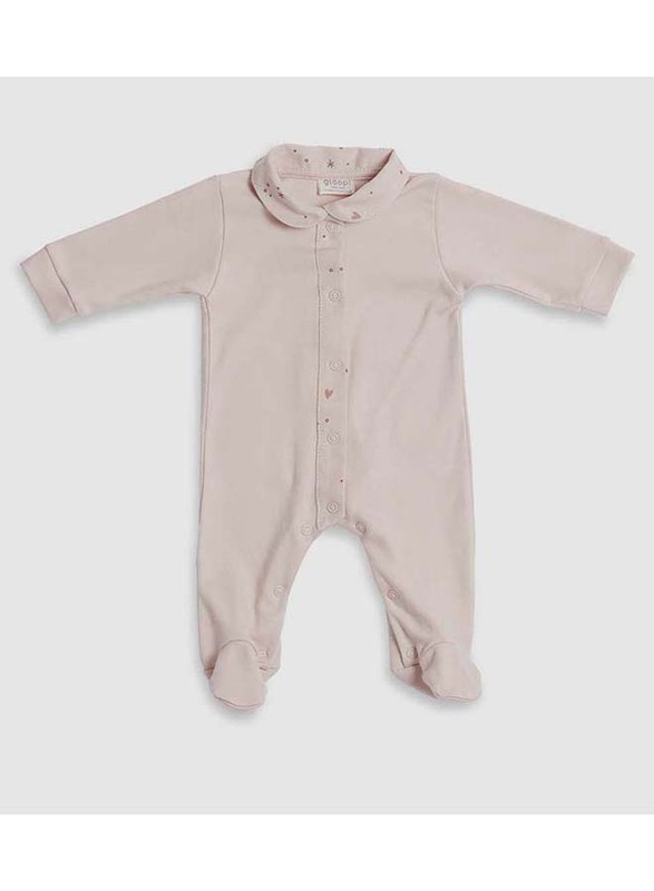 Gloop Cotton Summer Babygrow Bodysuit Onesie, 6 Months, Pink