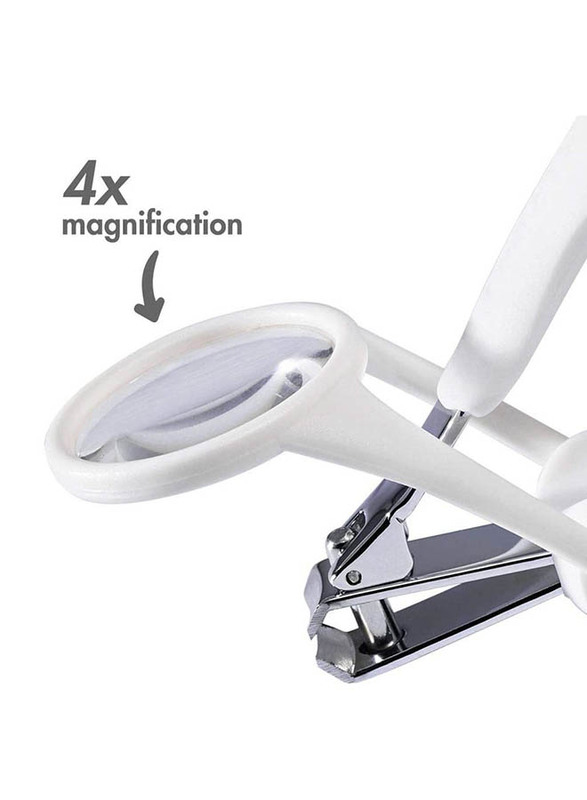 The First Years Arc Deluxe Nail Clipper with Magnifier, White