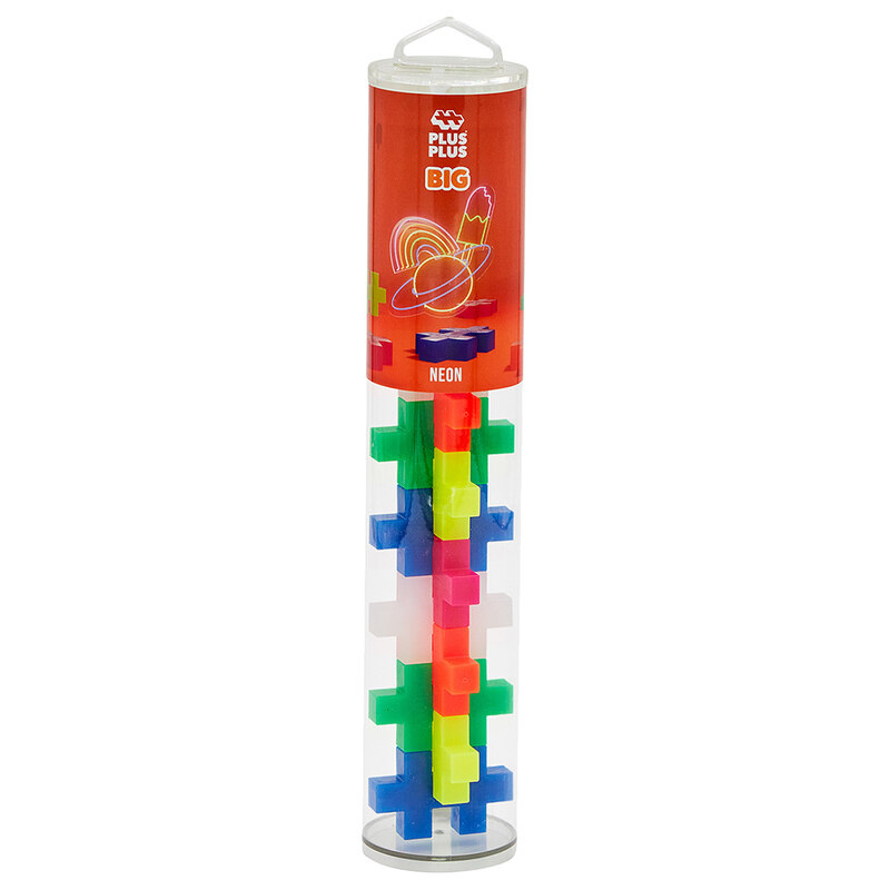 

Plus Plus Big Neon Tube Building Set, 15 Pieces, Ages 1+